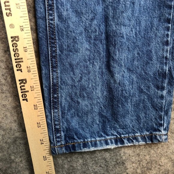 Almost Famous Jeans 11 31 Destroyed Distressed Torn Holes Acid Wash Skinny Blue - Picture 6 of 12